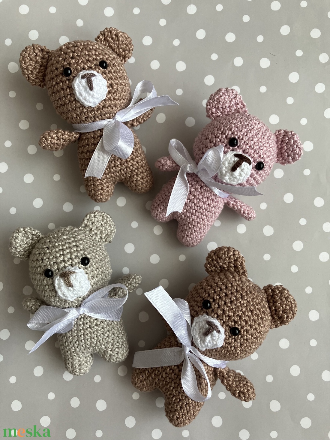 Amigurumi horgolt mini maci  - játék & sport - plüssállat & játékfigura - maci - Meska.hu