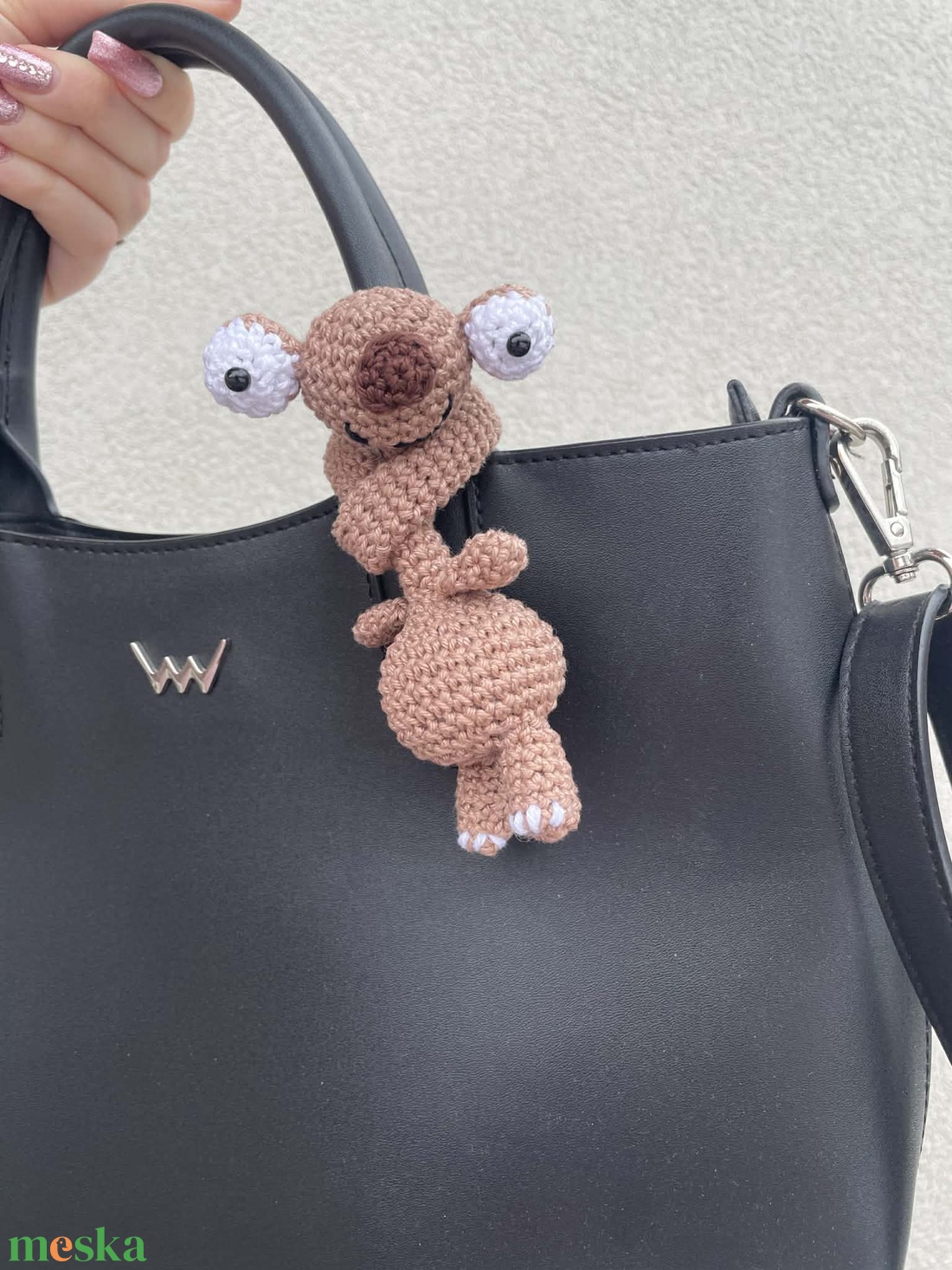 Amigurumi horgolt táskadísz Sid  - táska & tok - kulcstartó & táskadísz - táskadísz - Meska.hu