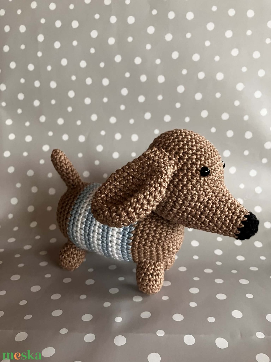 Amigurumi horgolt tacsi - játék & sport - plüssállat & játékfigura - kutya - Meska.hu