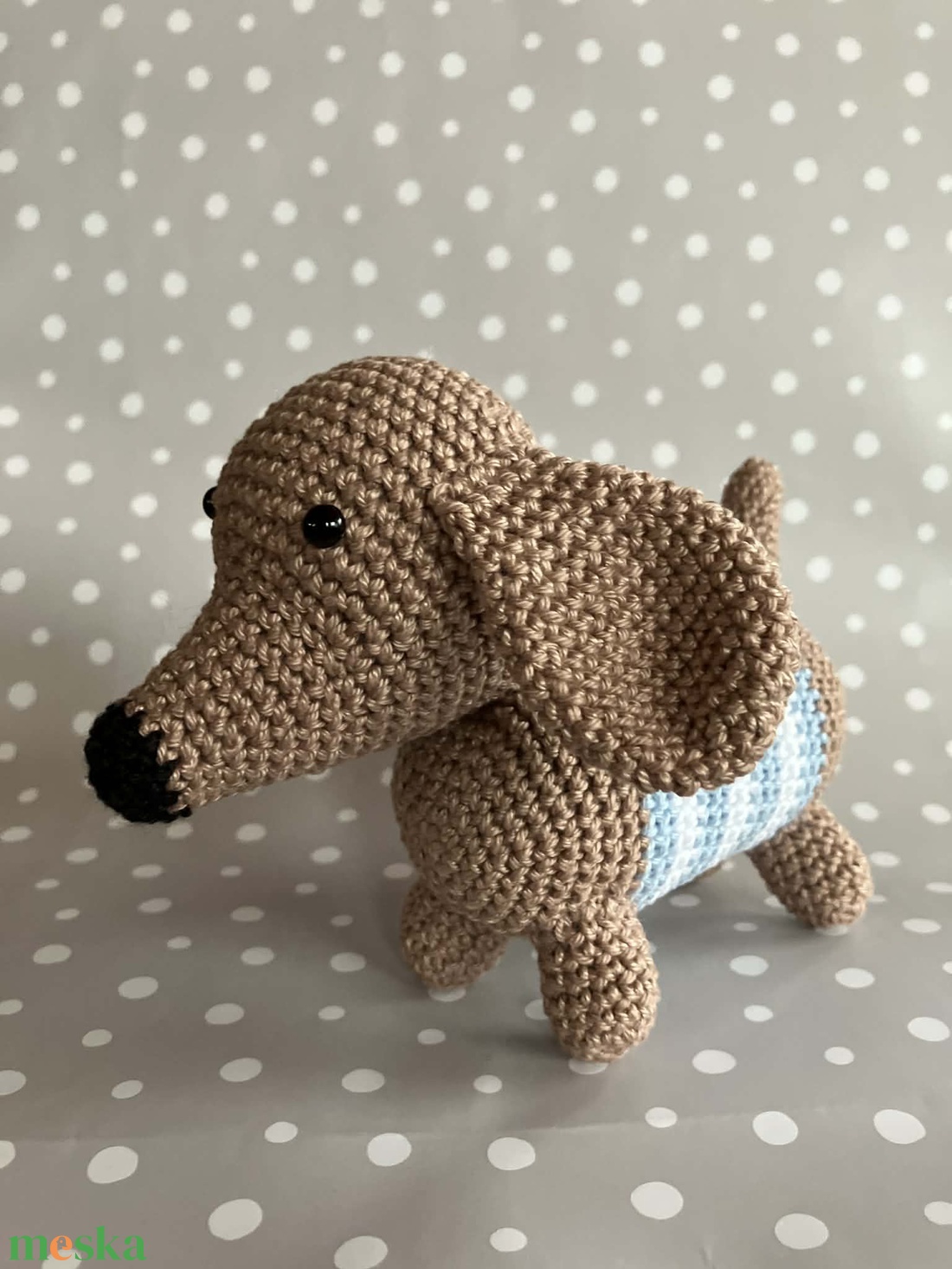 Amigurumi horgolt tacsi - játék & sport - plüssállat & játékfigura - kutya - Meska.hu