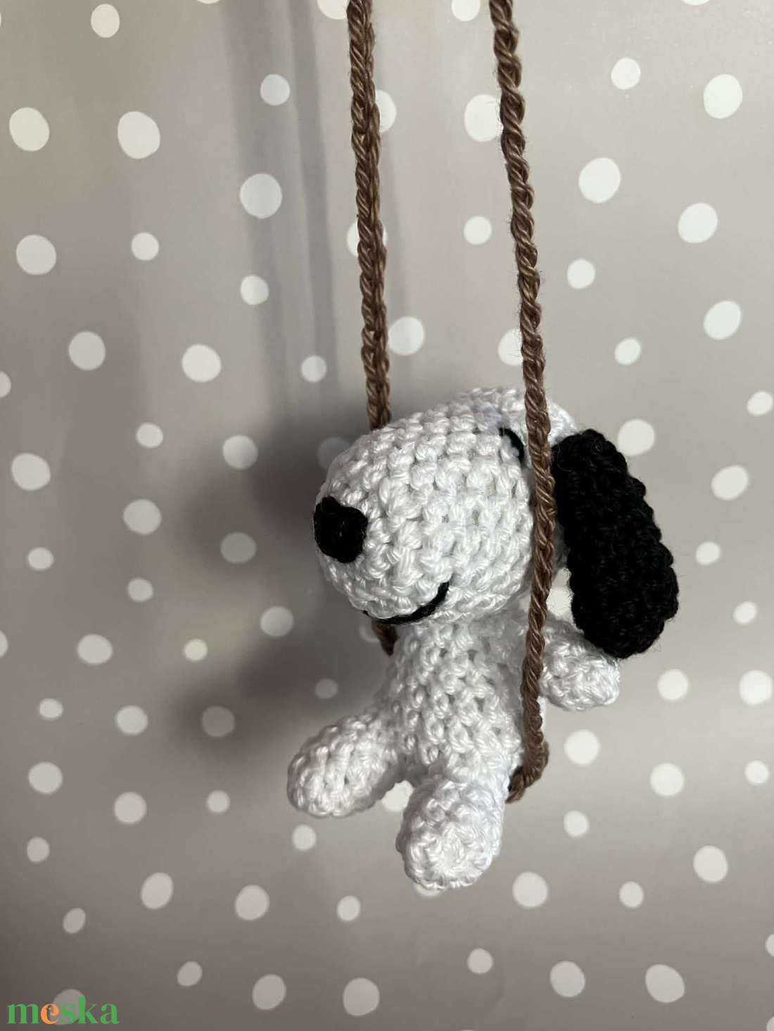 Horgolt Snoopy hintában  - kellékek & szerszámok - dekorációs kellékek - figurák - Meska.hu