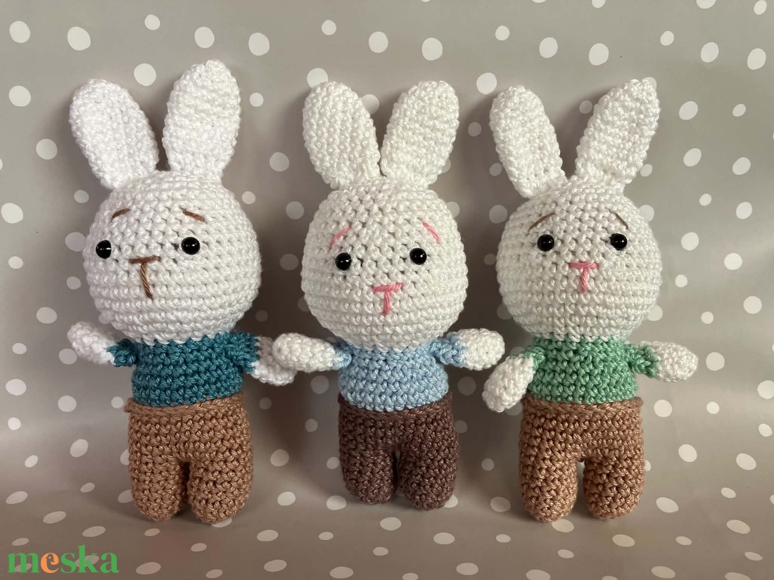 Amigurumi horgolt mini nyuszi - játék & sport - plüssállat & játékfigura - nyuszi - Meska.hu