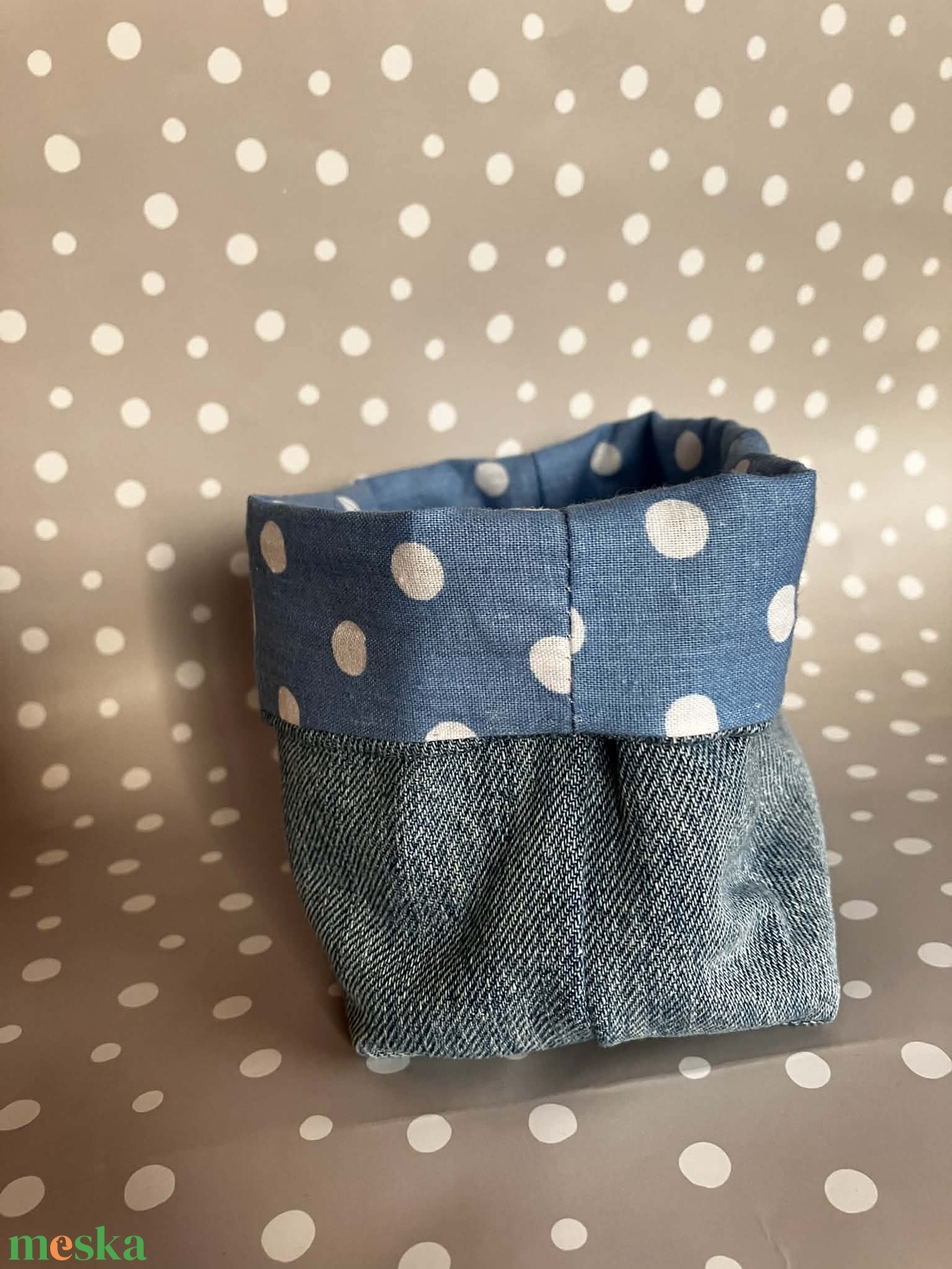Textil mini tároló - otthon & életmód - tárolás & rendszerezés - tárolókosár - Meska.hu