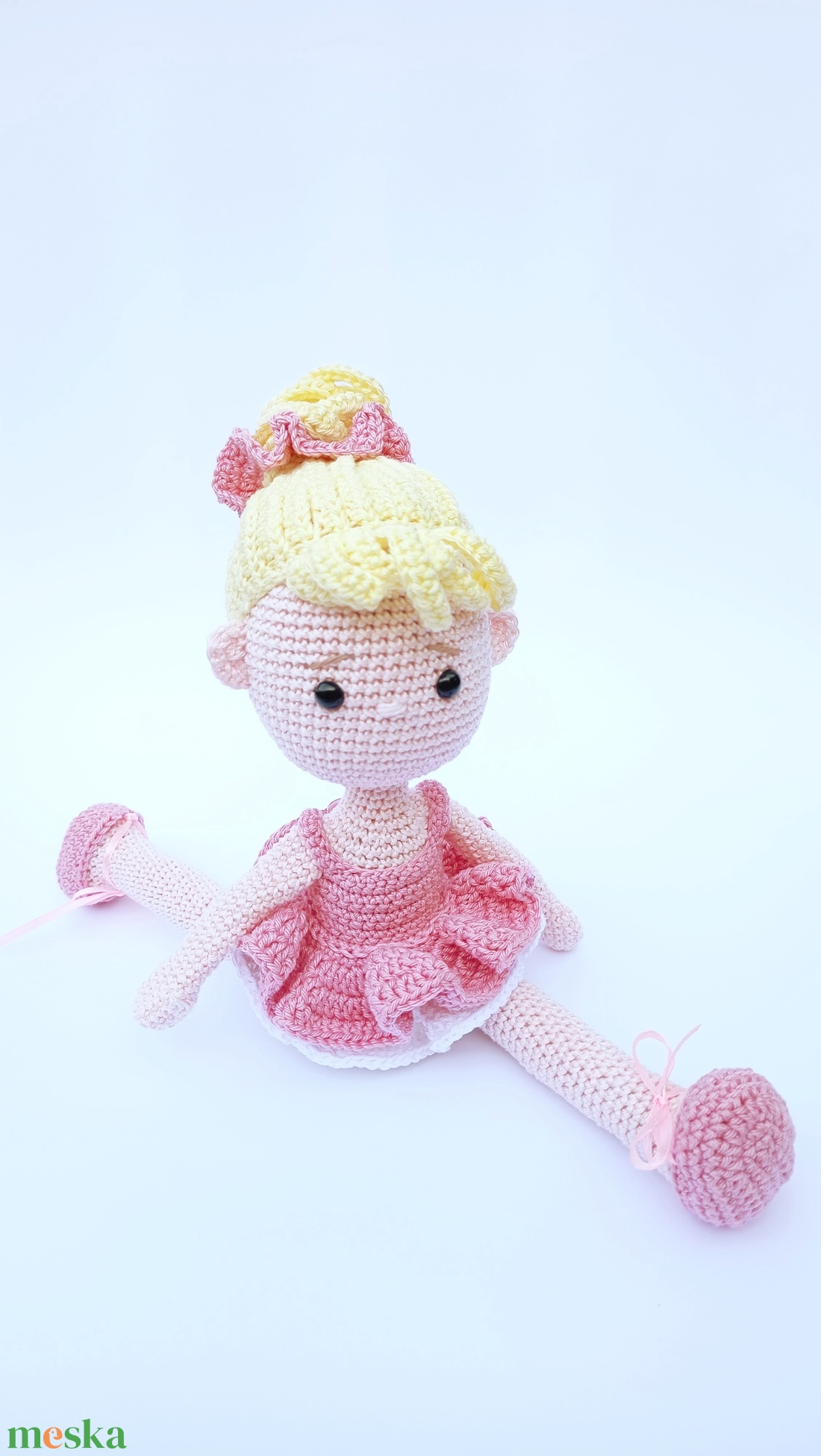 Amigurumi horgolt ballerina baba - játék & sport - plüssállat & játékfigura - ember - Meska.hu