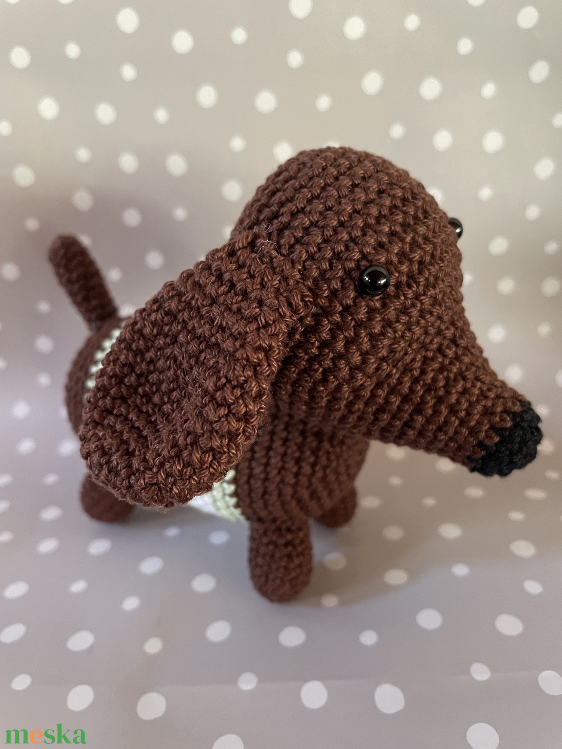 Amigurumi horgolt tacsi - játék & sport - plüssállat & játékfigura - kutya - Meska.hu