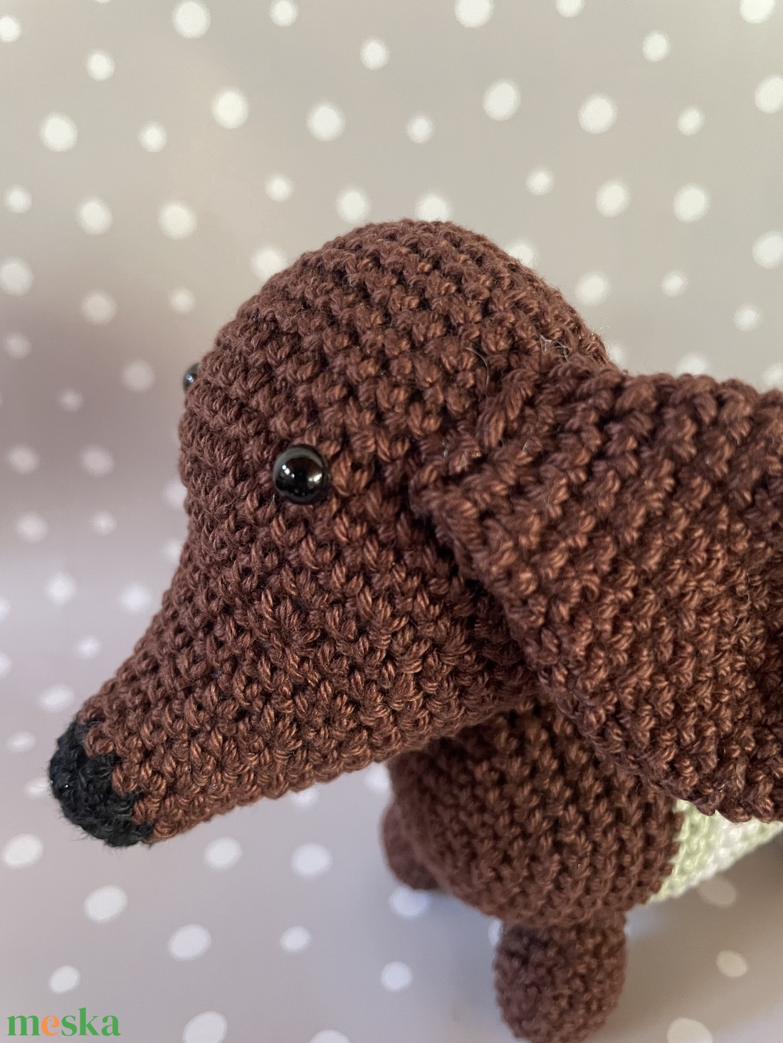 Amigurumi horgolt tacsi - játék & sport - plüssállat & játékfigura - kutya - Meska.hu