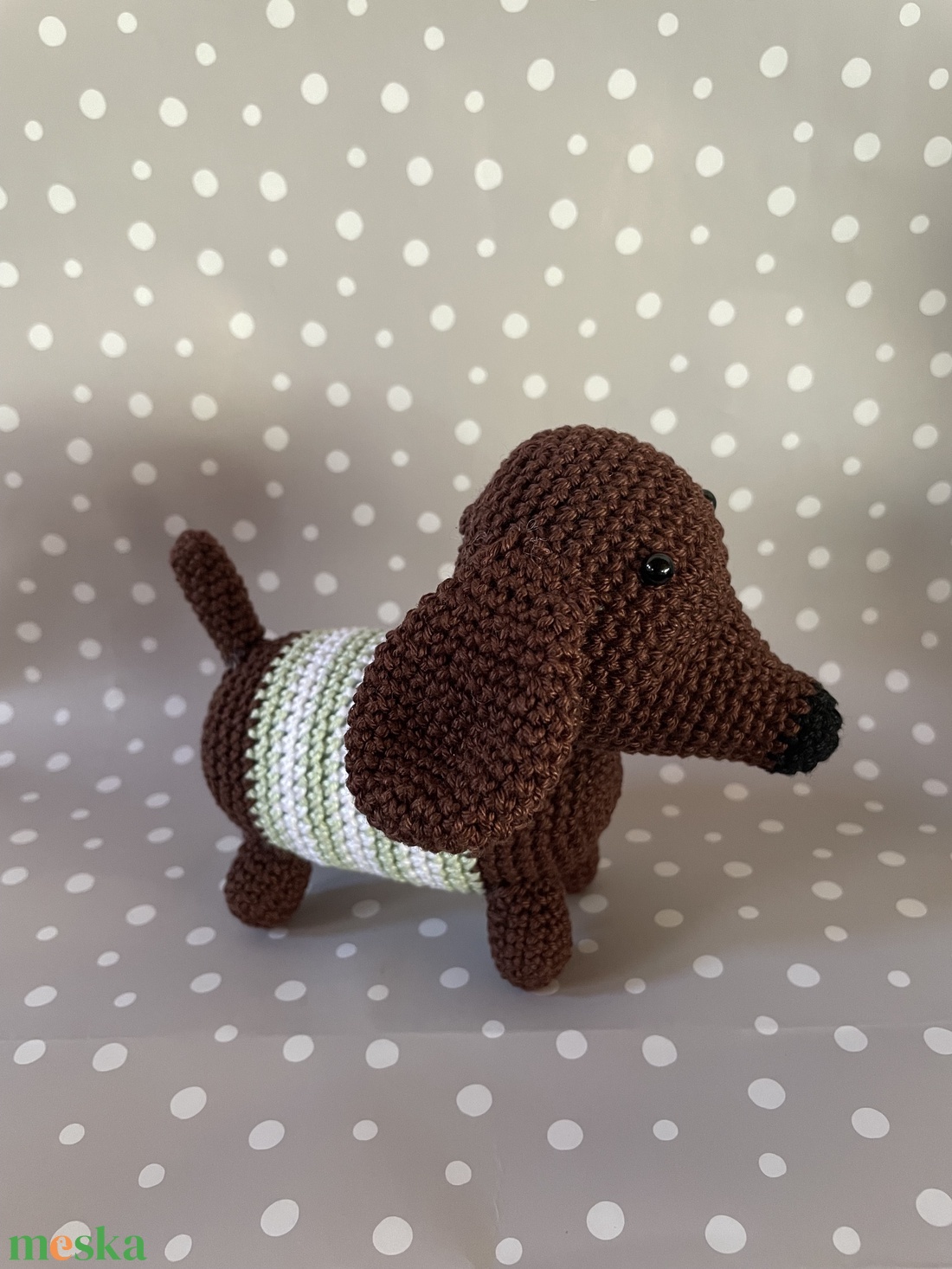 Amigurumi horgolt tacsi - játék & sport - plüssállat & játékfigura - kutya - Meska.hu