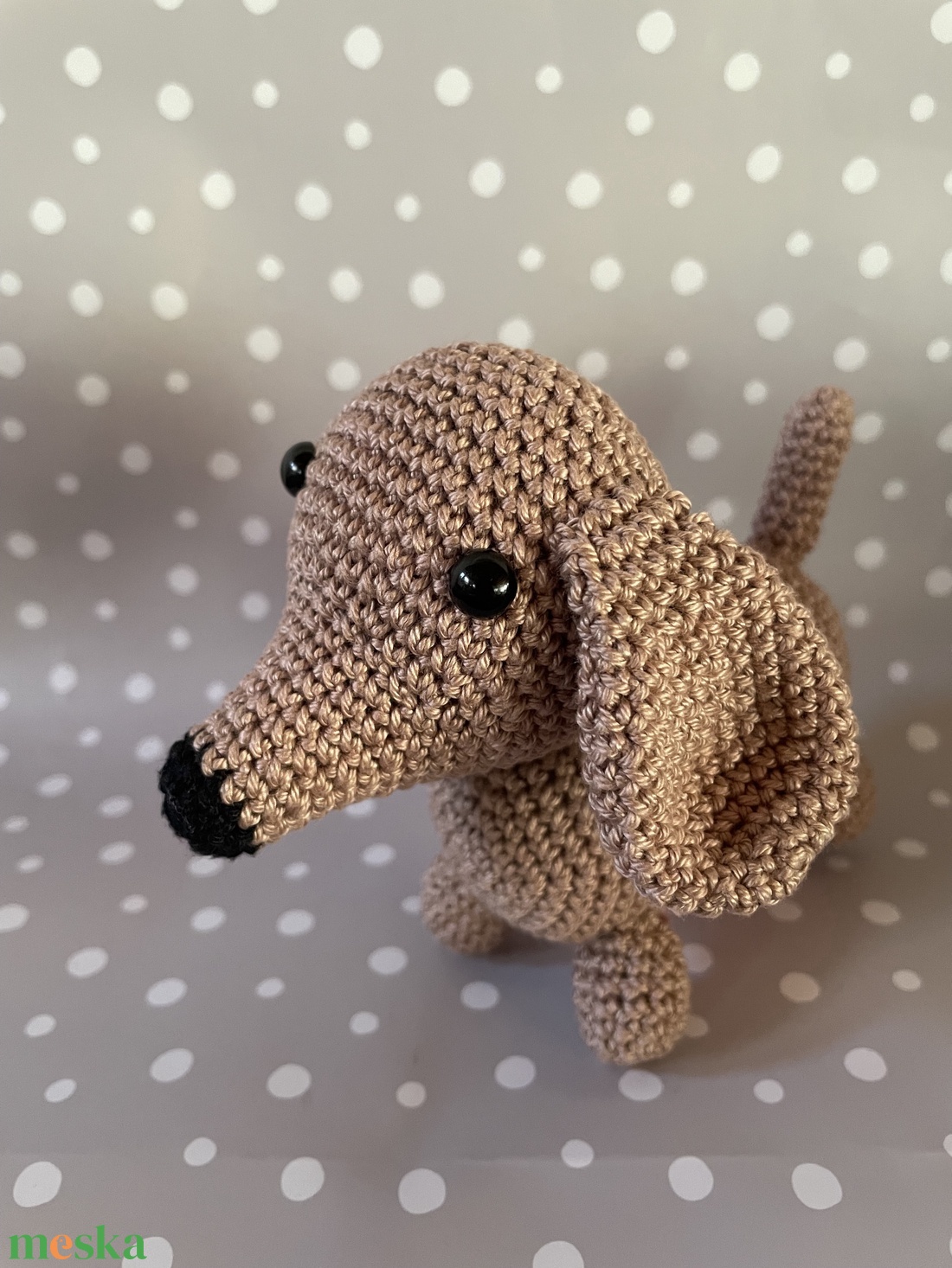 Amigurumi horgolt tacsi - játék & sport - plüssállat & játékfigura - kutya - Meska.hu