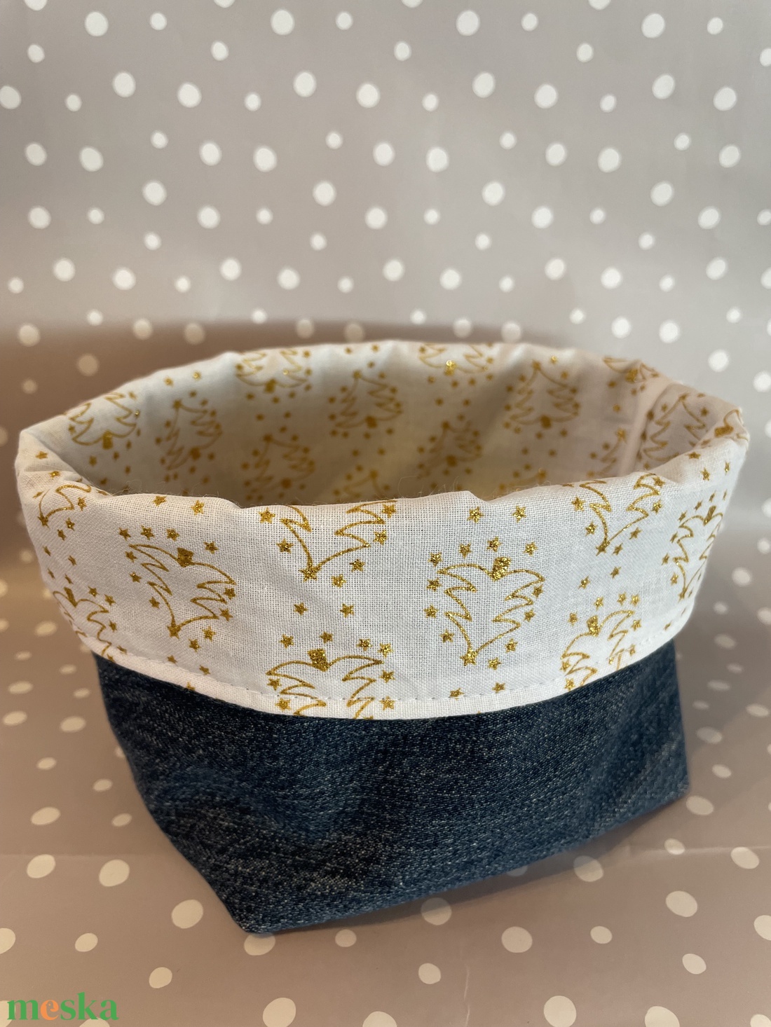 Textil mini tároló - otthon & életmód - tárolás & rendszerezés - tárolókosár - Meska.hu