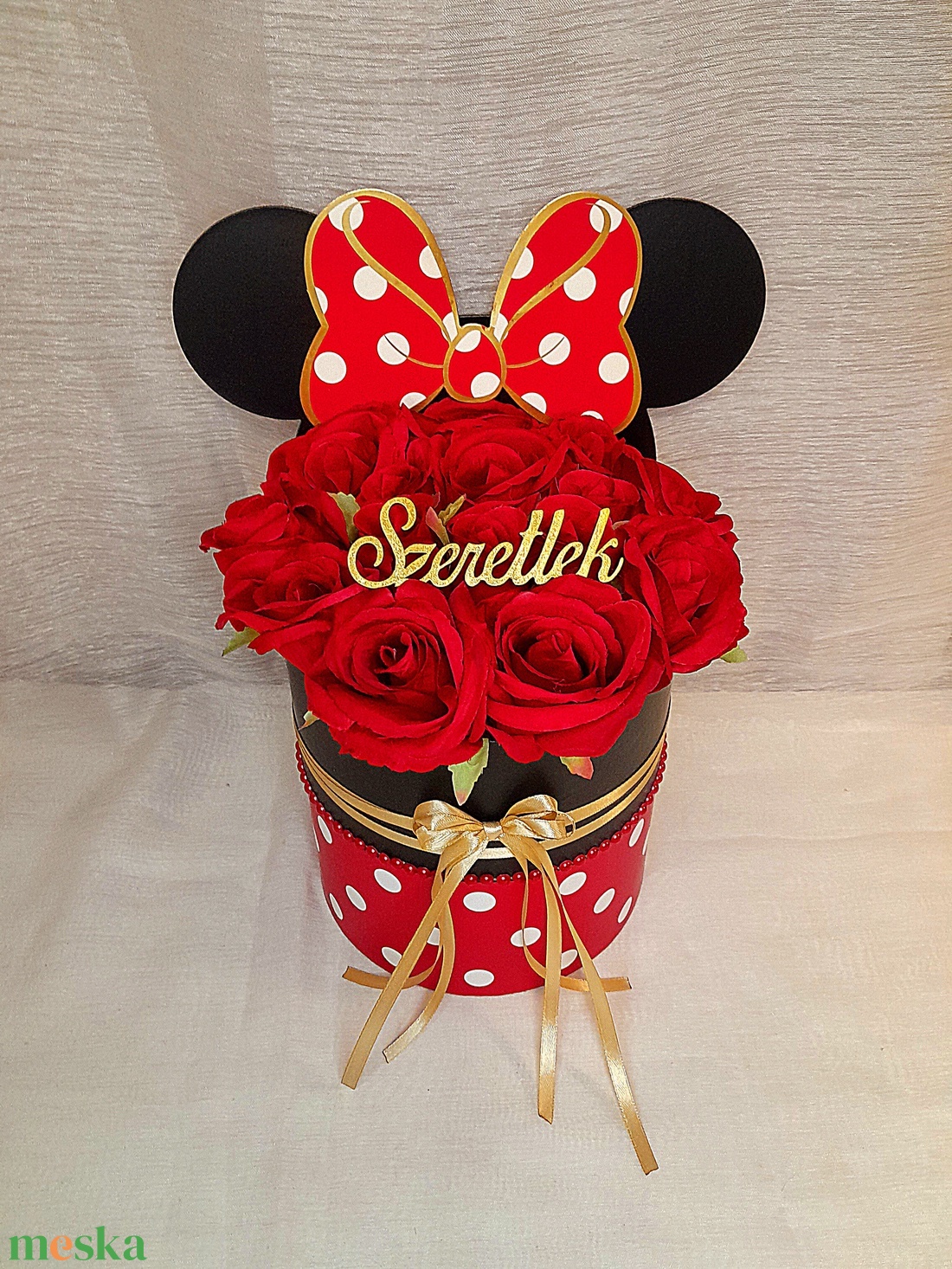 Minnie Mouse rózsabox - otthon & életmód - dekoráció - virágdísz és tartó - virágbox, virágdoboz - Meska.hu Minnie Mouse rózsabox - otthon & életmód - dekoráció - virágdísz és tartó - virágbox, virágdoboz - Meska.hu
