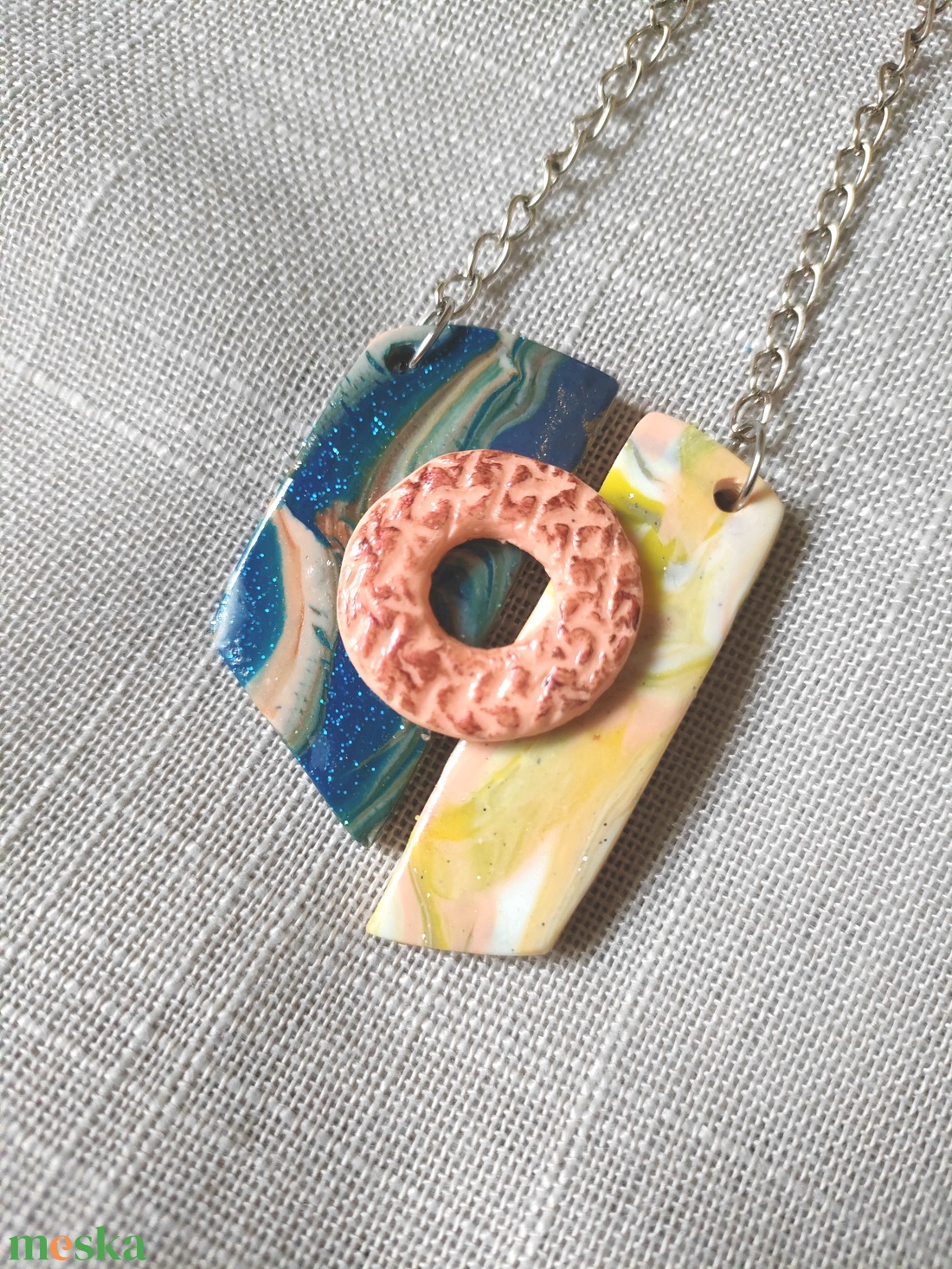 Asszimetrikus medál - ékszer - nyaklánc - medálos nyaklánc - Meska.hu