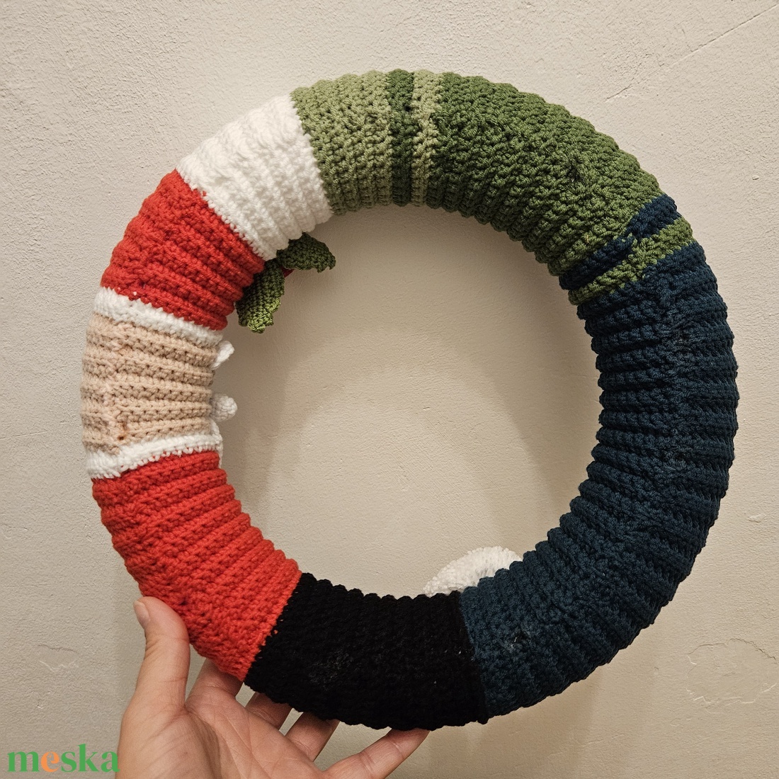 Karácsonyi kopogtató / koszorú - játék & sport - plüssállat & játékfigura - nyuszi - Meska.hu