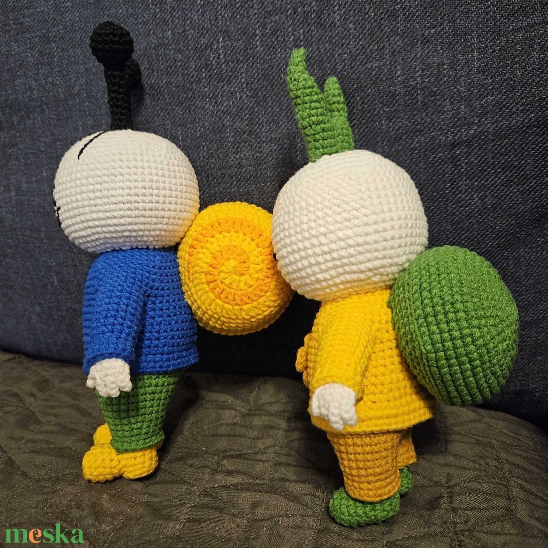 Bogyó és Gömbi - horgolt játékfigurák - játék & sport - plüssállat & játékfigura - nyuszi - Meska.hu