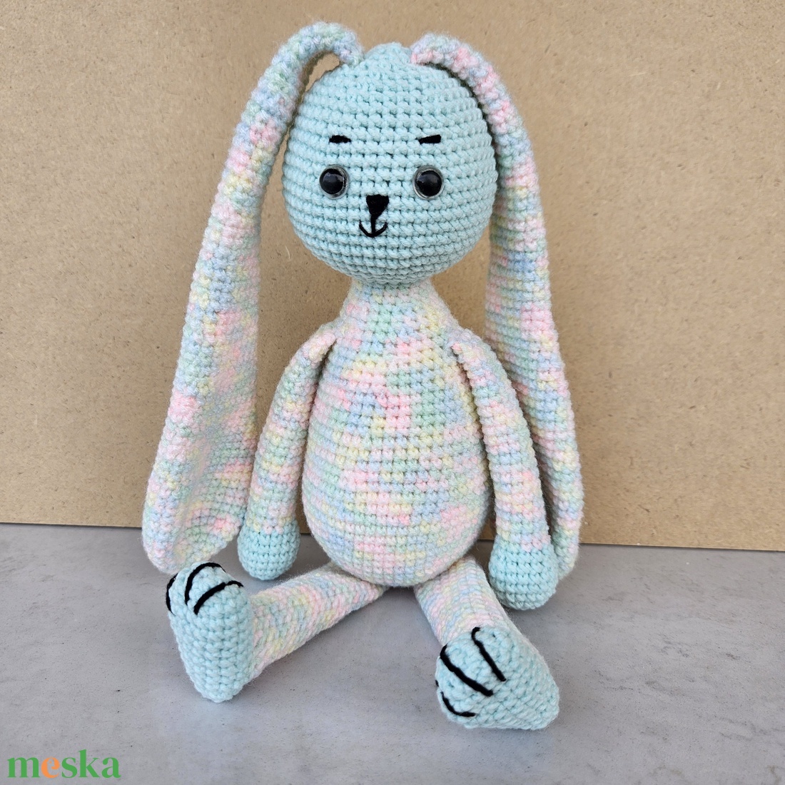 Pasztell nyuszi - horgolt játékfigura - játék & sport - plüssállat & játékfigura - nyuszi - Meska.hu