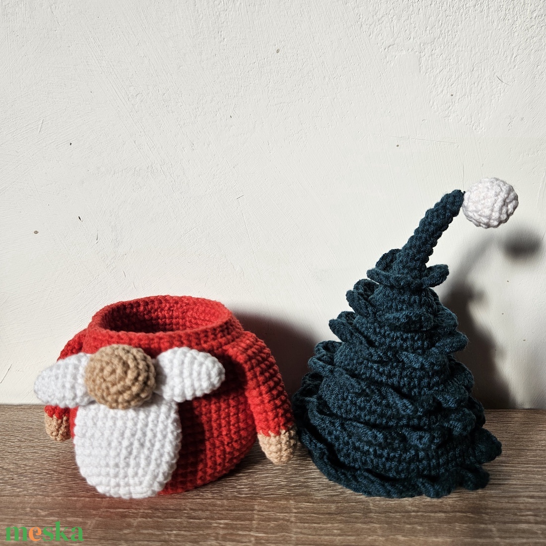 Karácsonyi bobontartó manó - horgolt játékfigura - játék & sport - plüssállat & játékfigura - nyuszi - Meska.hu
