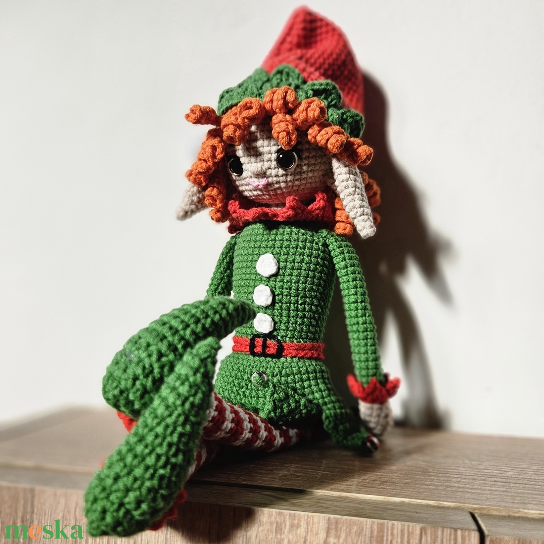 Karácsonyi manó - horgolt játékfigura - játék & sport - plüssállat & játékfigura - nyuszi - Meska.hu