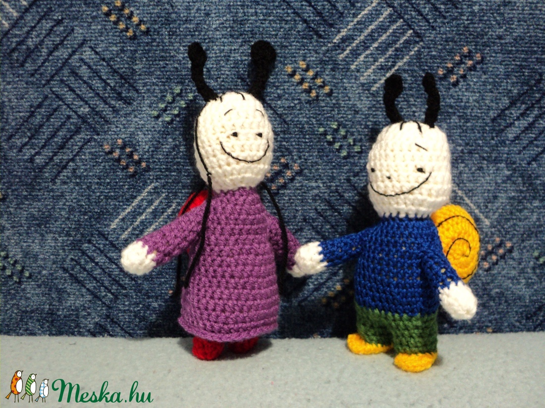 Bogyó és Babóca - horgolt mesefigurák gyurmamacsek megrendelésére -  - Meska.hu
