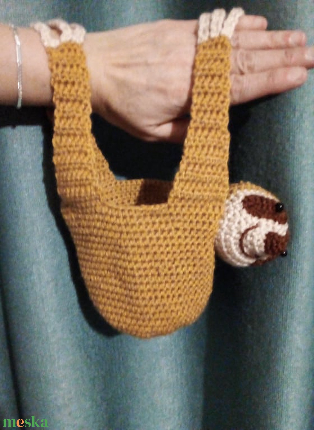 Horgolt kislajhár virágtartó - otthon & életmód - dekoráció - Meska.hu