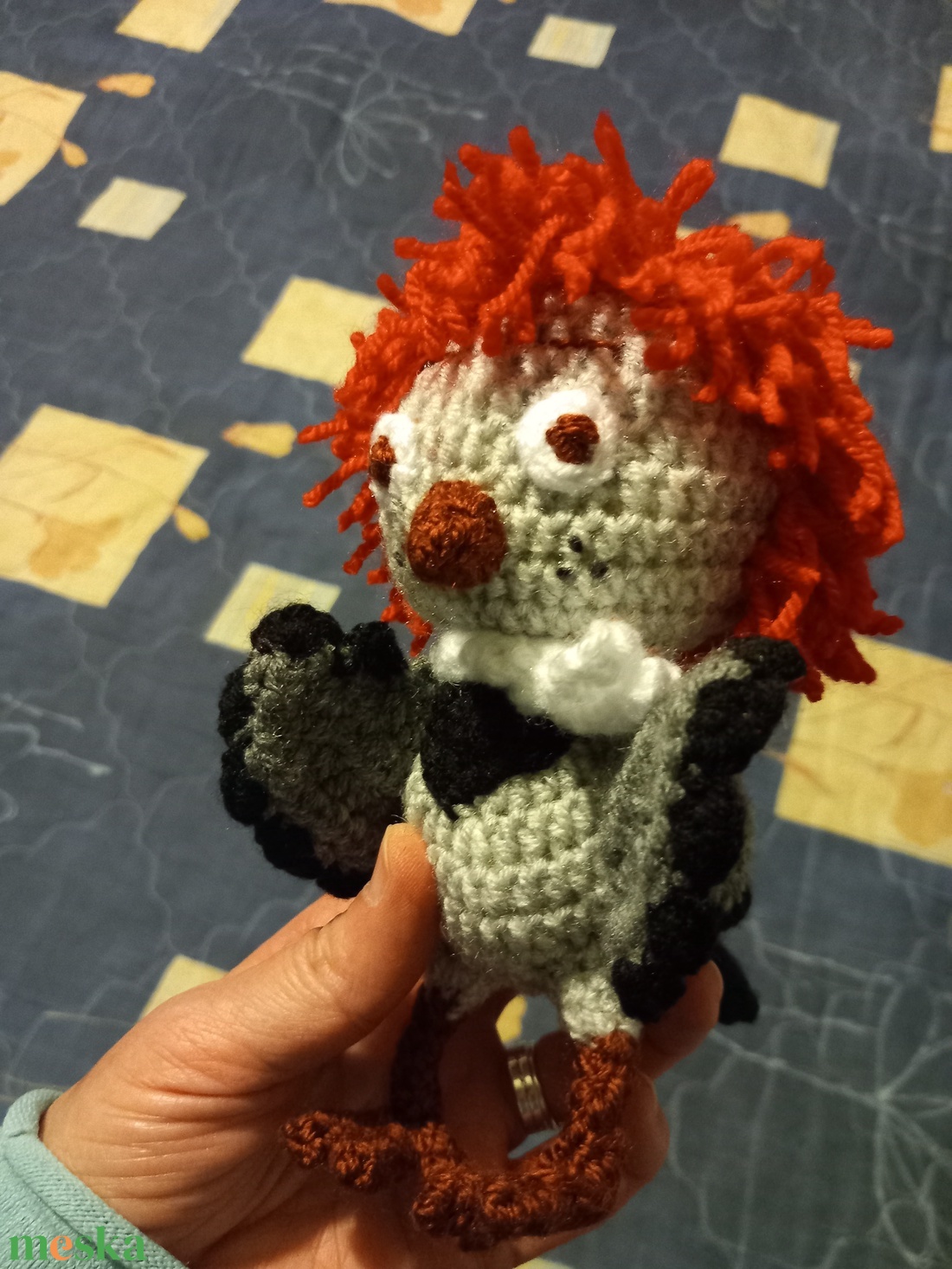 Horgolt kisveréb  - játék & sport - plüssállat & játékfigura - madár - Meska.hu