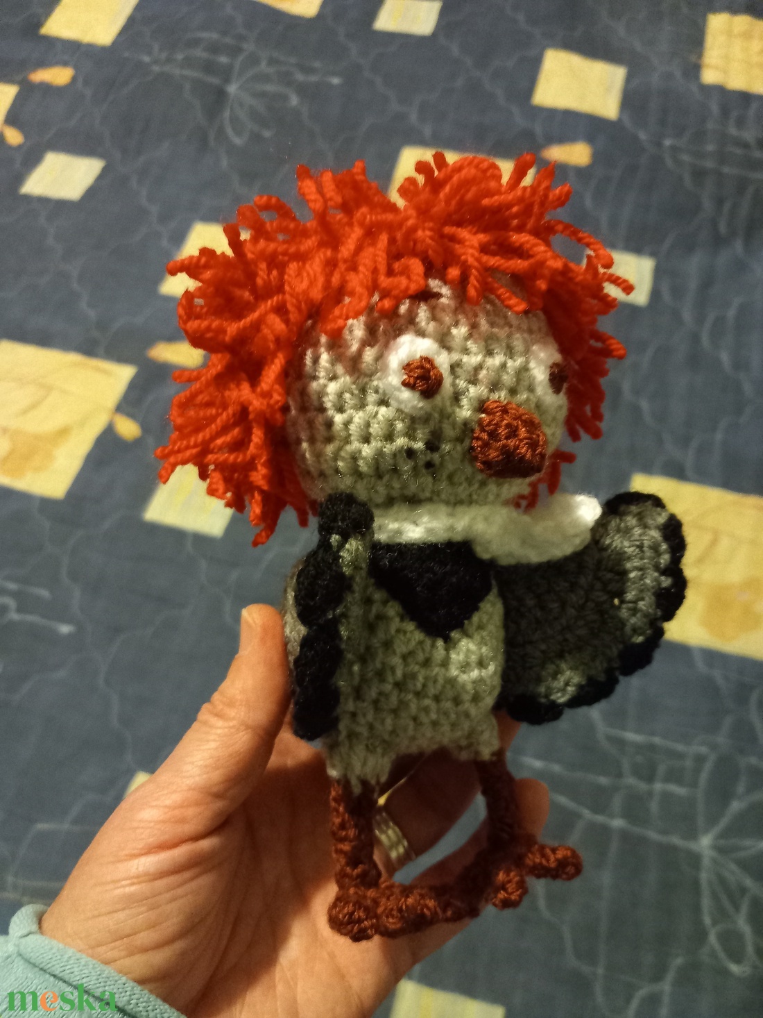 Horgolt kisveréb  - játék & sport - plüssállat & játékfigura - madár - Meska.hu