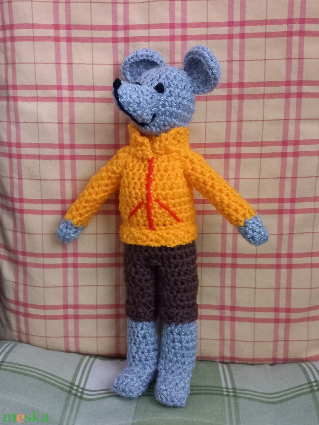 Horgolt mesefigura,egér - játék & sport - plüssállat & játékfigura - egér - Meska.hu