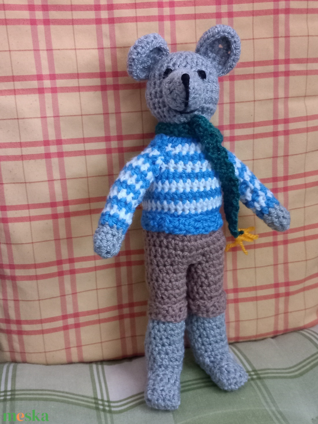 Horgolt mesefigura,egér - játék & sport - plüssállat & játékfigura - egér - Meska.hu