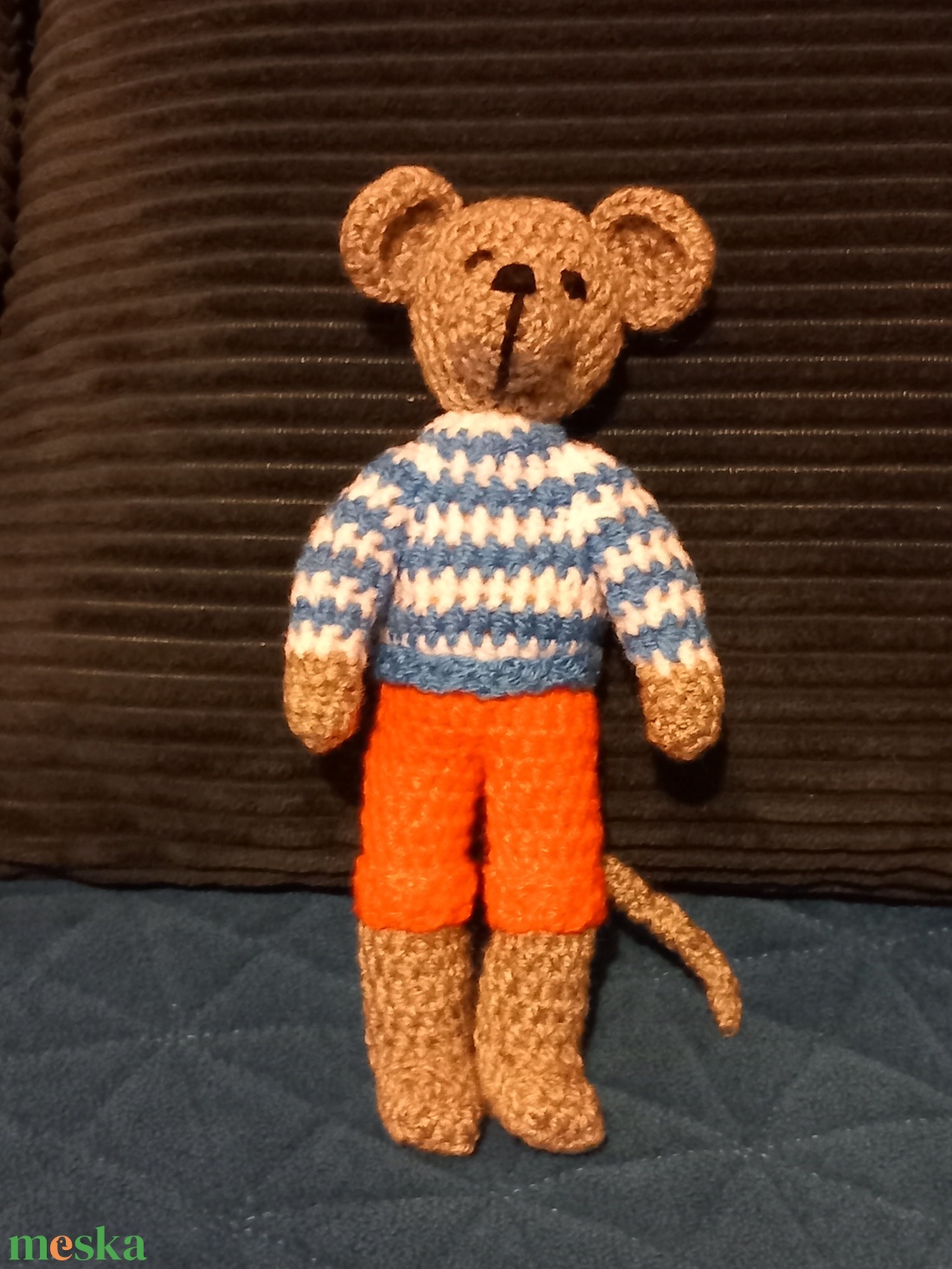 Horgolt mesefigura, egérke - játék & sport - plüssállat & játékfigura - egér - Meska.hu