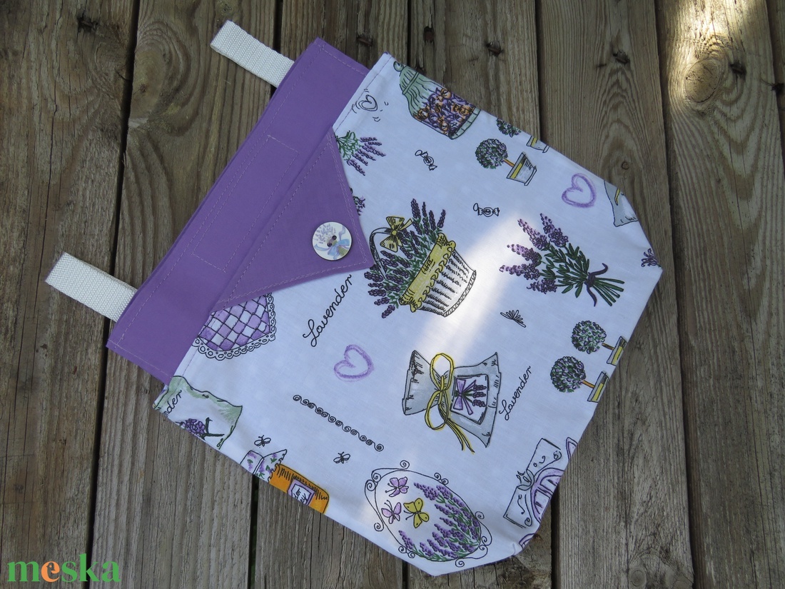 Levendula mintás textil tároló, textil zsák - otthon & életmód - konyhafelszerelés, tálalás - Meska.hu Levendula mintás textil tároló, textil zsák - otthon & életmód - konyhafelszerelés, tálalás - Meska.hu