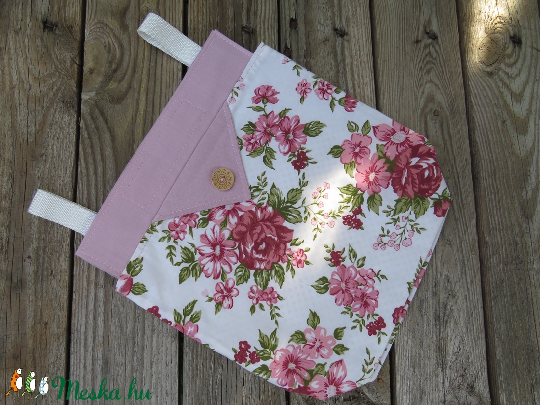 Rózsa mintás textil tároló, textil zsák + 6 db gofris törlőkendő - - Meska.hu Rózsa mintás textil tároló, textil zsák + 6 db gofris törlőkendő - - Meska.hu