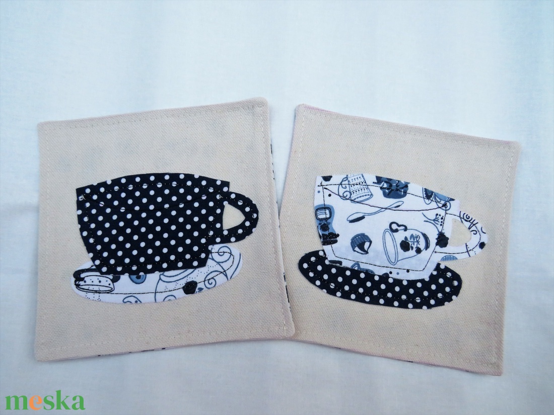 Textil pohár alátét  - otthon & életmód - konyhafelszerelés, tálalás - tálalás - tányér- és poháralátét - Meska.hu