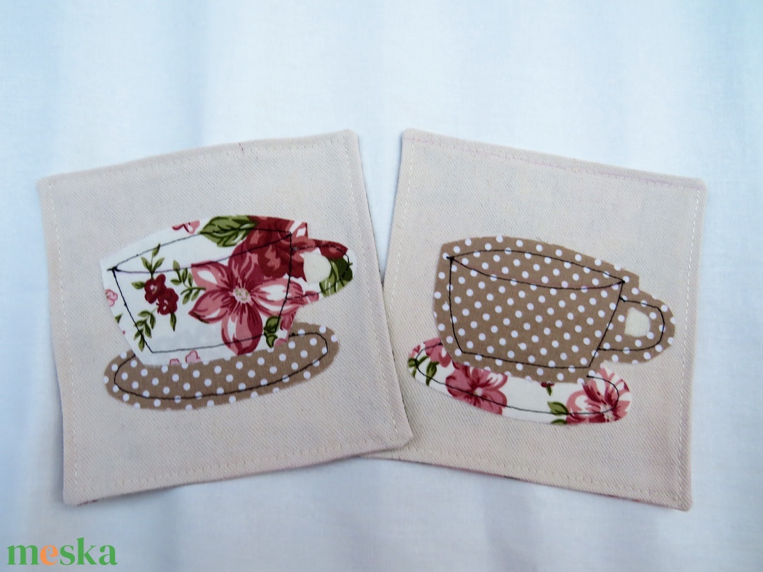 Textil pohár alátét  - otthon & életmód - konyhafelszerelés, tálalás - tálalás - tányér- és poháralátét - Meska.hu