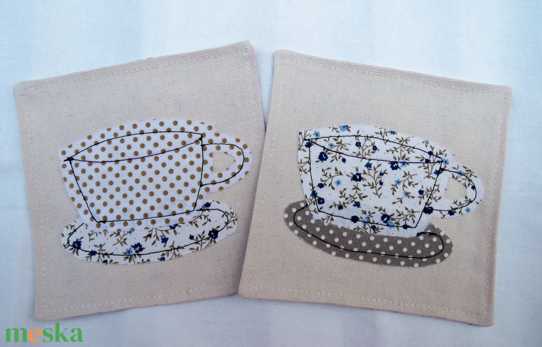Textil pohár alátét  - otthon & életmód - konyhafelszerelés, tálalás - tálalás - tányér- és poháralátét - Meska.hu