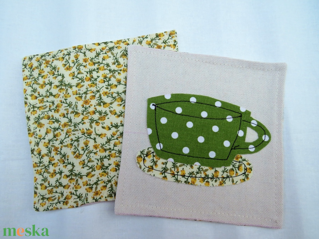 Textil pohár alátét  - otthon & életmód - konyhafelszerelés, tálalás - tálalás - tányér- és poháralátét - Meska.hu