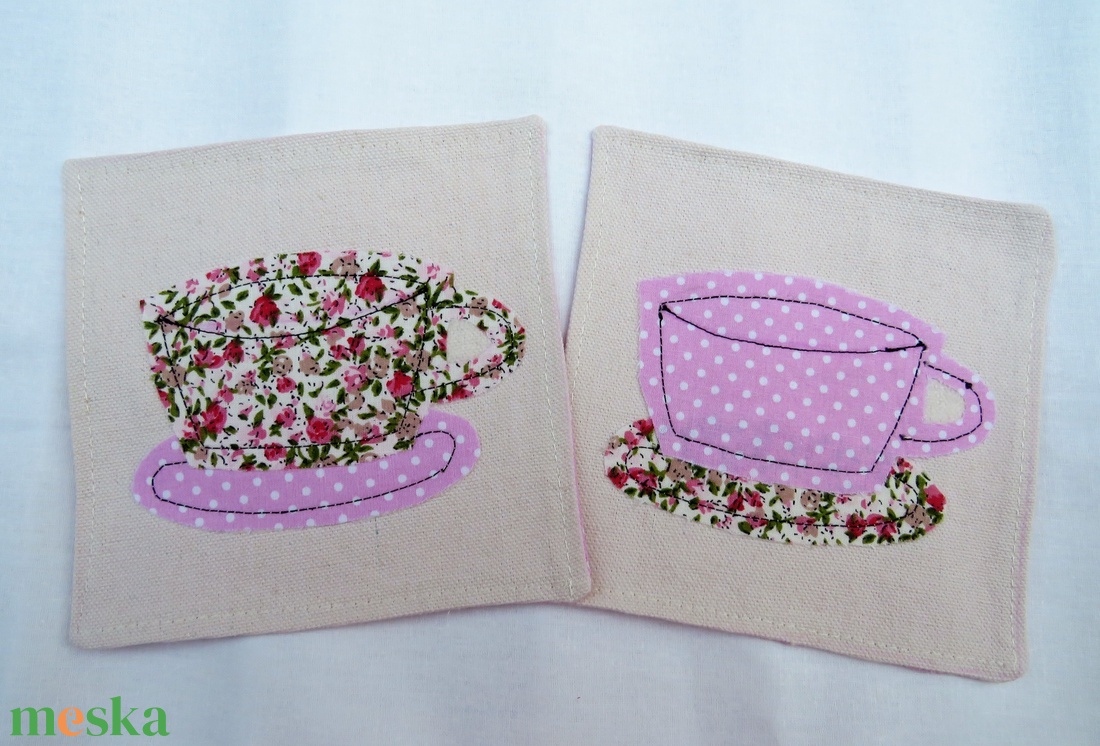 Textil pohár alátét  - otthon & életmód - konyhafelszerelés, tálalás - tálalás - tányér- és poháralátét - Meska.hu