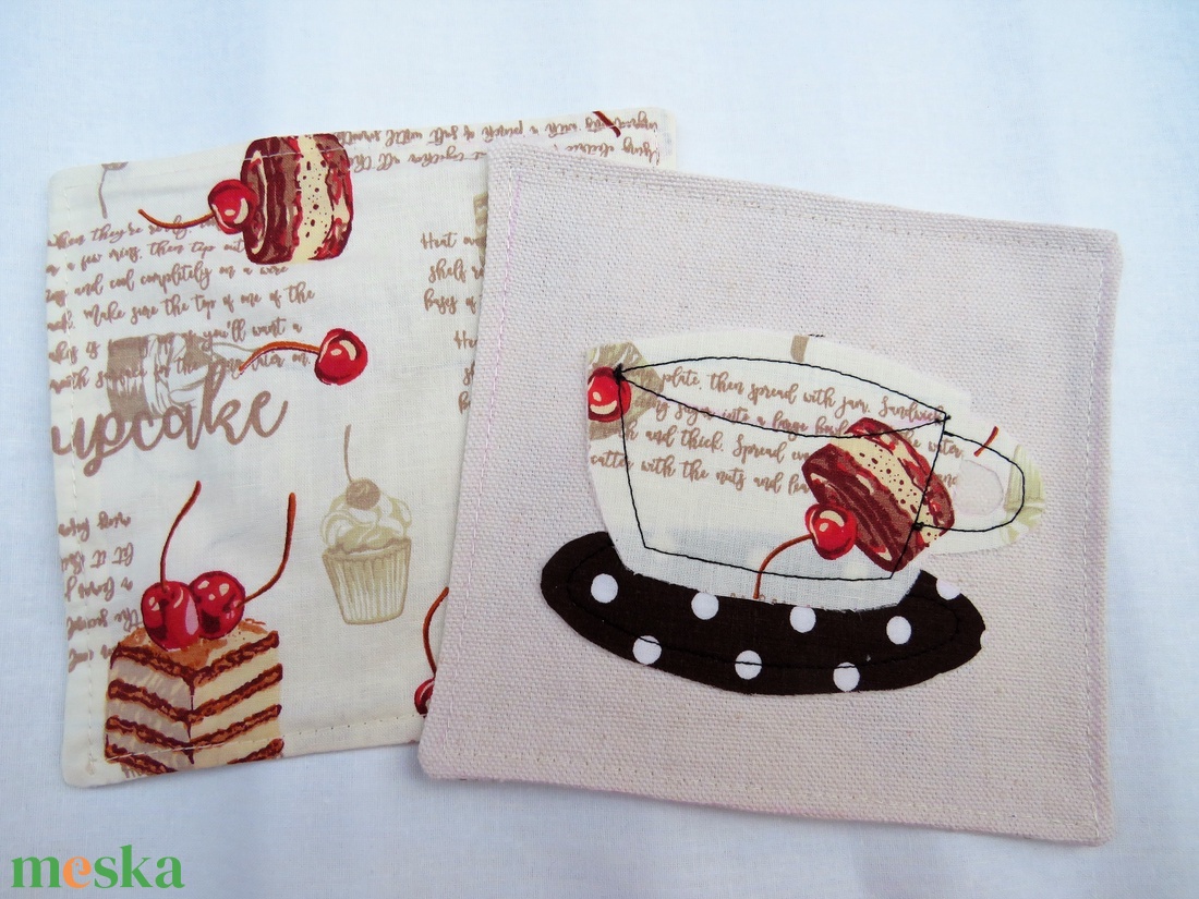 Textil pohár alátét  - otthon & életmód - konyhafelszerelés, tálalás - tálalás - tányér- és poháralátét - Meska.hu