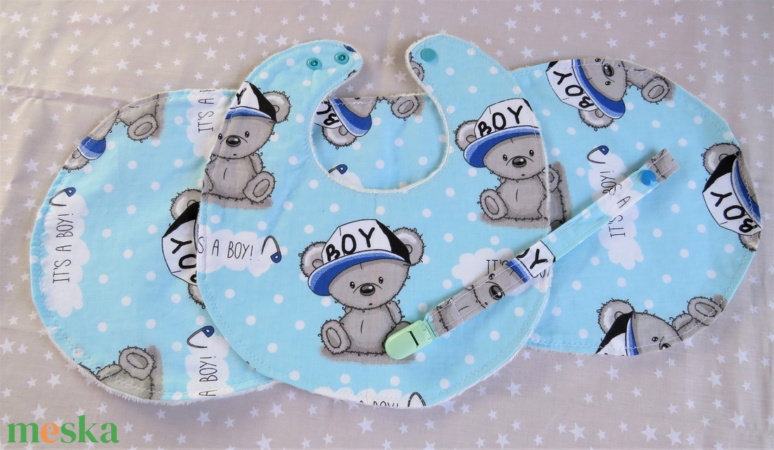 Babaköszöntő ajándékcsomag - Kék fiú mackós - játék & sport - babalátogató ajándékcsomag - Meska.hu
