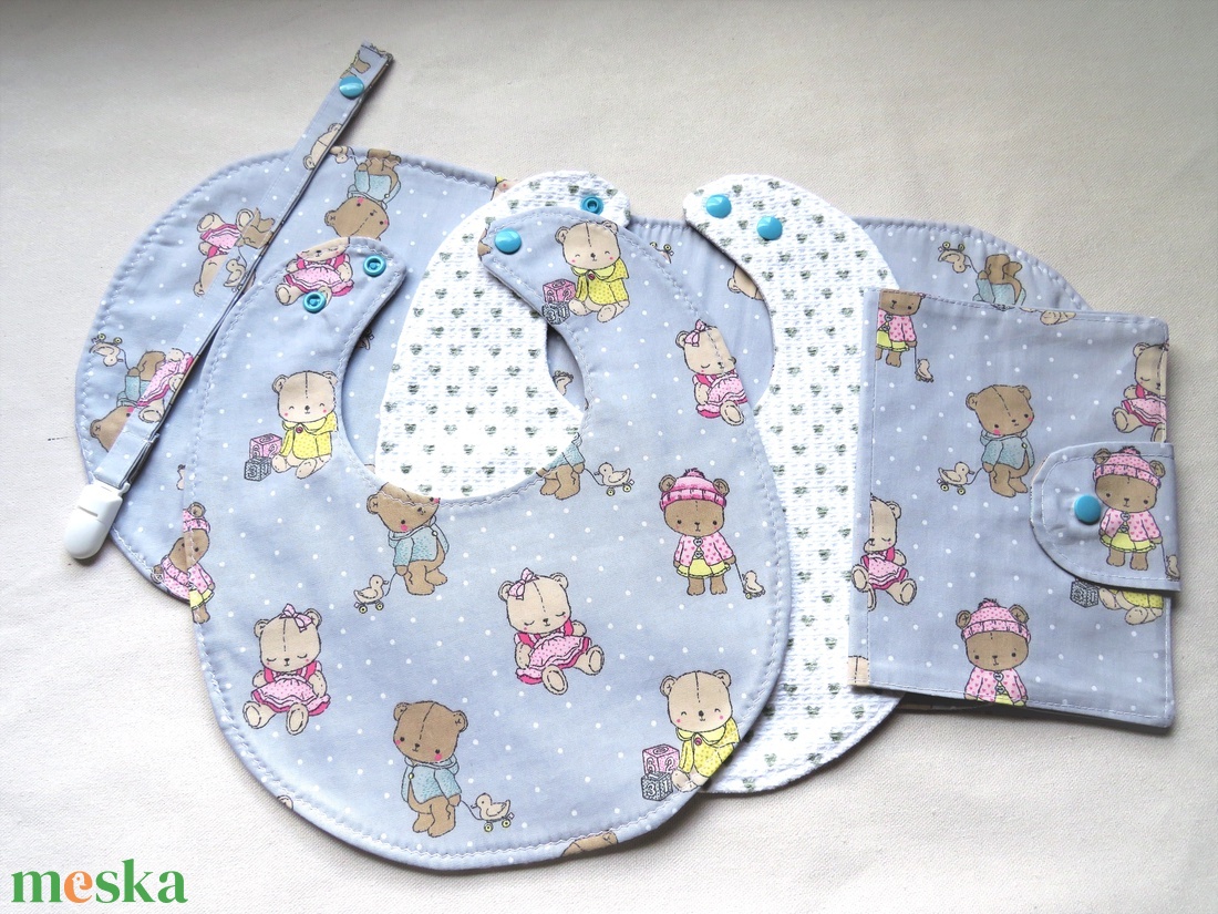 Babalátogató ajándékcsomag - Szürke kis mackók  - játék & sport - babalátogató ajándékcsomag - Meska.hu