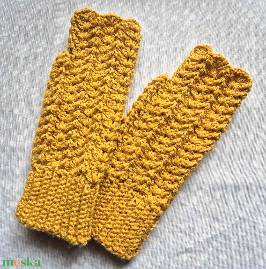 Női horgolt kézmelegítő kesztyű - ruha & divat - sál, sapka, kendő - kesztyű - Meska.hu