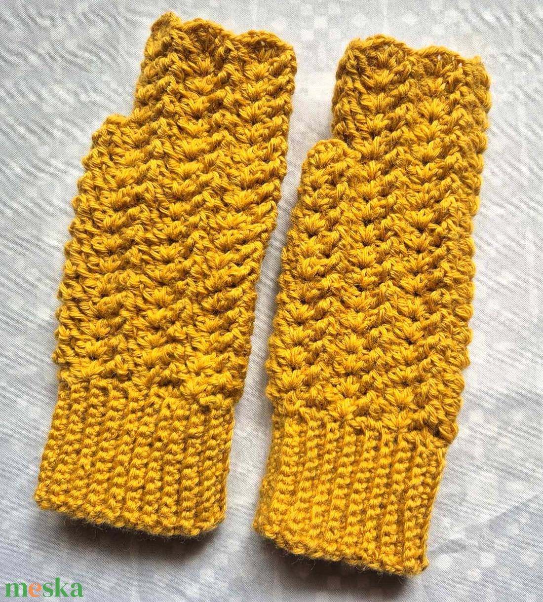 Női horgolt kézmelegítő kesztyű - ruha & divat - sál, sapka, kendő - kesztyű - Meska.hu