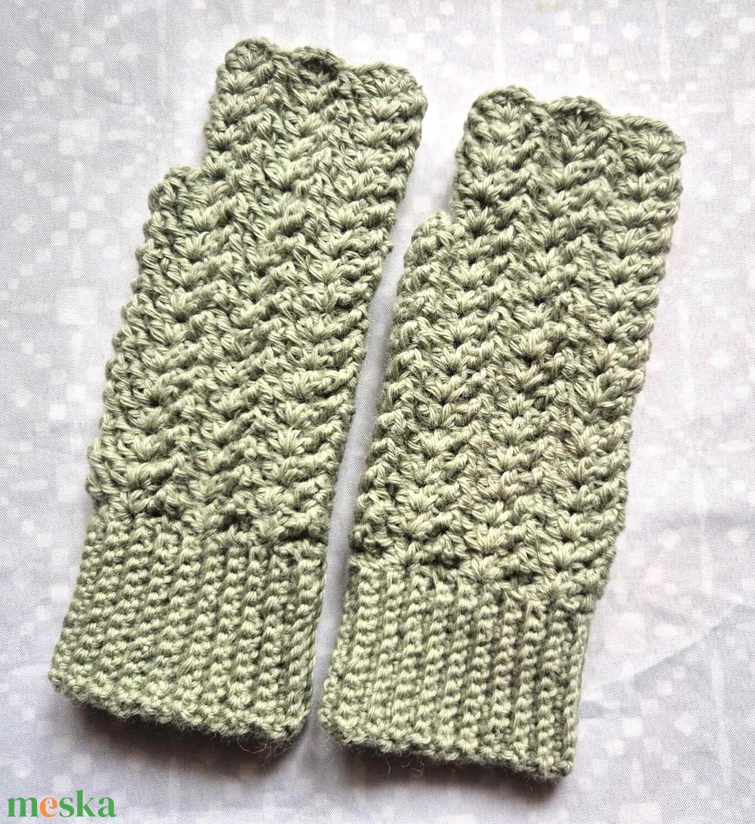 Női horgolt kézmelegítő kesztyű - ruha & divat - sál, sapka, kendő - kesztyű - Meska.hu