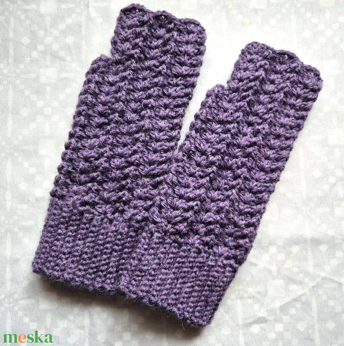 Női horgolt kézmelegítő kesztyű - ruha & divat - sál, sapka, kendő - kesztyű - Meska.hu