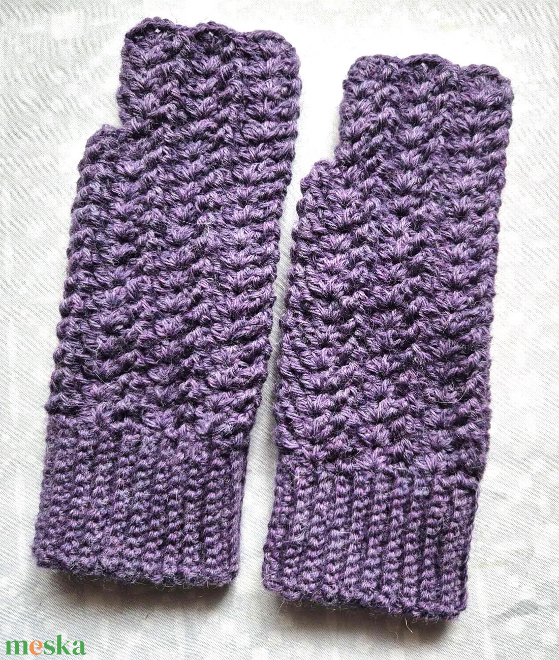 Női horgolt kézmelegítő kesztyű - ruha & divat - sál, sapka, kendő - kesztyű - Meska.hu