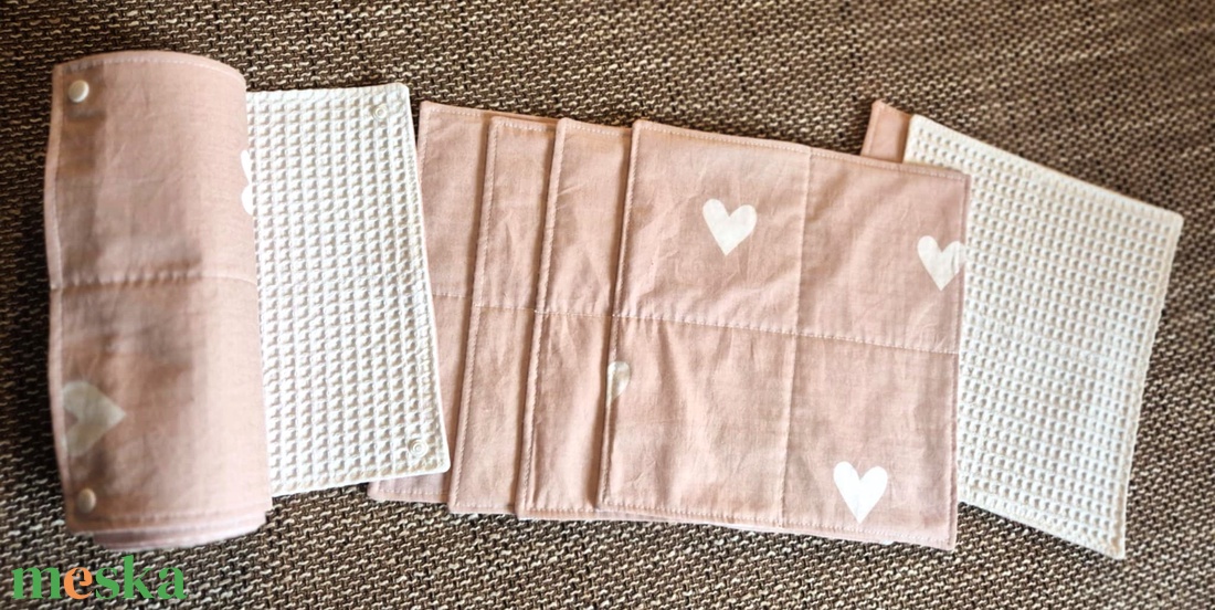 Szivecske mintás törlőkendő garnitúra - otthon & életmód - konyhafelszerelés, tálalás - konyhai textil - konyharuha & törlőkendő - Meska.hu