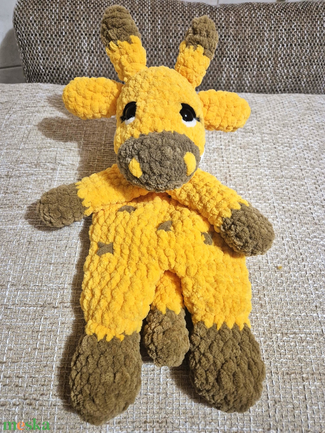 Horgolt bébi zsiráf - baba ölelő játék - játék & sport - plüssállat & játékfigura - zsiráf - Meska.hu