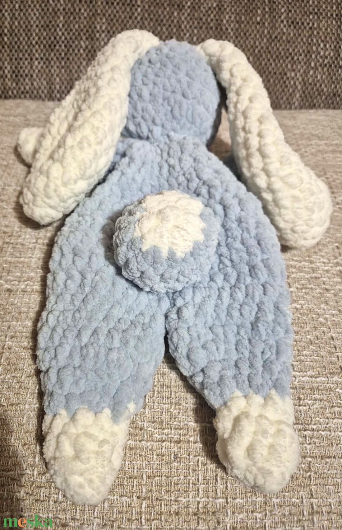 Horgolt nyuszi - baba ölelő játék - játék & sport - plüssállat & játékfigura - nyuszi - Meska.hu