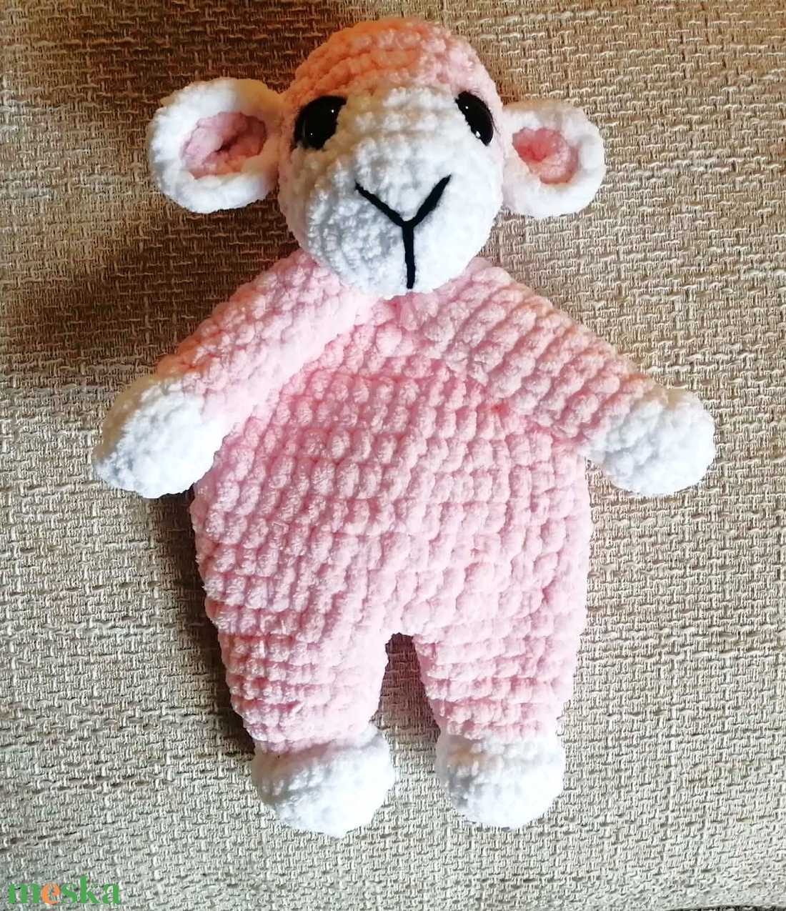Horgolt bárány - baba ölelő játék - játék & sport - plüssállat & játékfigura - más figura - Meska.hu