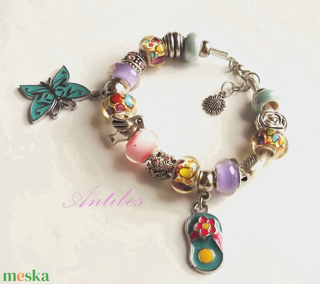 Nyaralás - karkötő pandora stílusban - ékszer - karkötő - charm karkötő - Meska.hu Nyaralás - karkötő pandora stílusban - ékszer - karkötő - charm karkötő - Meska.hu