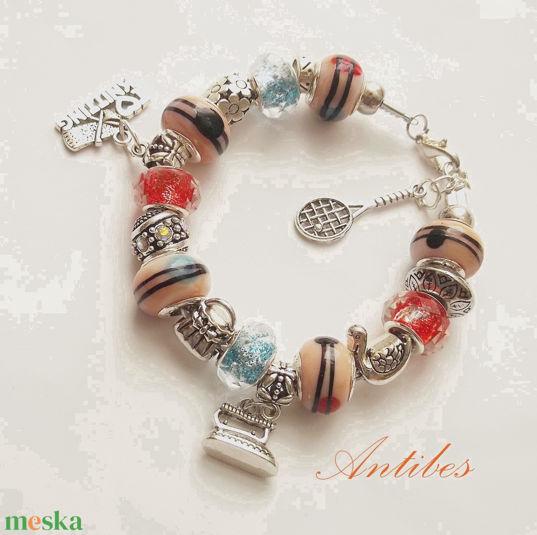 Retro - karkötő pandora stílusban - ékszer - karkötő - charm karkötő - Meska.hu Retro - karkötő pandora stílusban - ékszer - karkötő - charm karkötő - Meska.hu