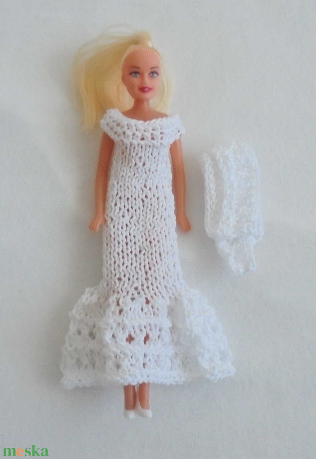 Kislányok öröme - Barbie fehér sellő ruhája sállal - játék & sport - baba & babaház - babaruha, babakellék - Meska.hu Kislányok öröme - Barbie fehér sellő ruhája sállal - játék & sport - baba & babaház - babaruha, babakellék - Meska.hu