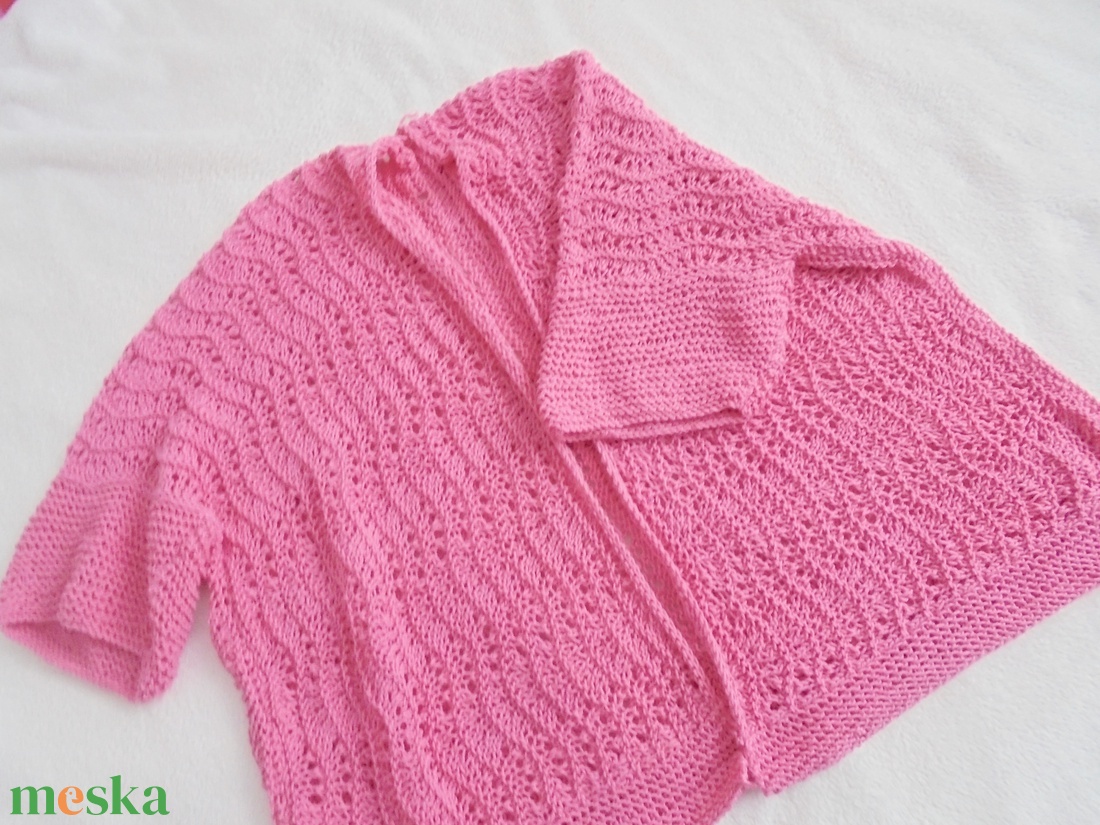 Pink csipkés - kötött kardigán - ruha & divat - női ruha - pulóver - Meska.hu Pink csipkés - kötött kardigán - ruha & divat - női ruha - pulóver - Meska.hu